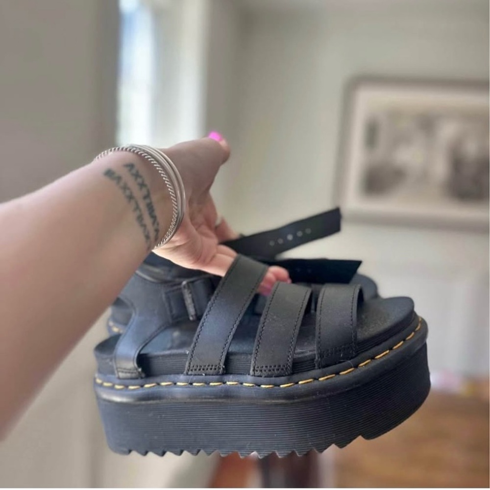 Dr Marten Blaire Quad Platform Strappy Sandal